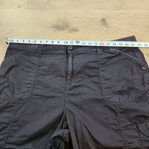 Style & Co Women 22W Black Cargo Capri Pants Bungee Hem Stretch Plus Size - Picture 9 of 9